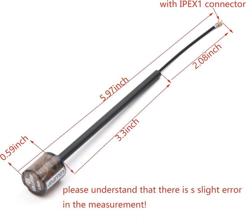 YoungRC 5.8G LHCP Antenna High Gain 2.8dBi FPV Mini Antenna with IPEX1 Connector for DJI O4 Air Unit (Pro) FPV Racing Drone. - Image 2